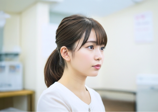 診察を受ける女性