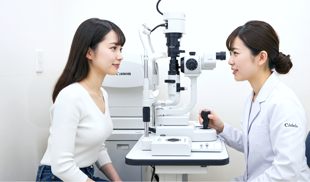 検査を受ける女性