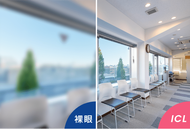 裸眼とICLの視界