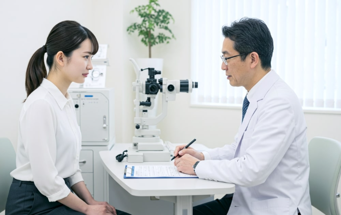 診察を受ける女性